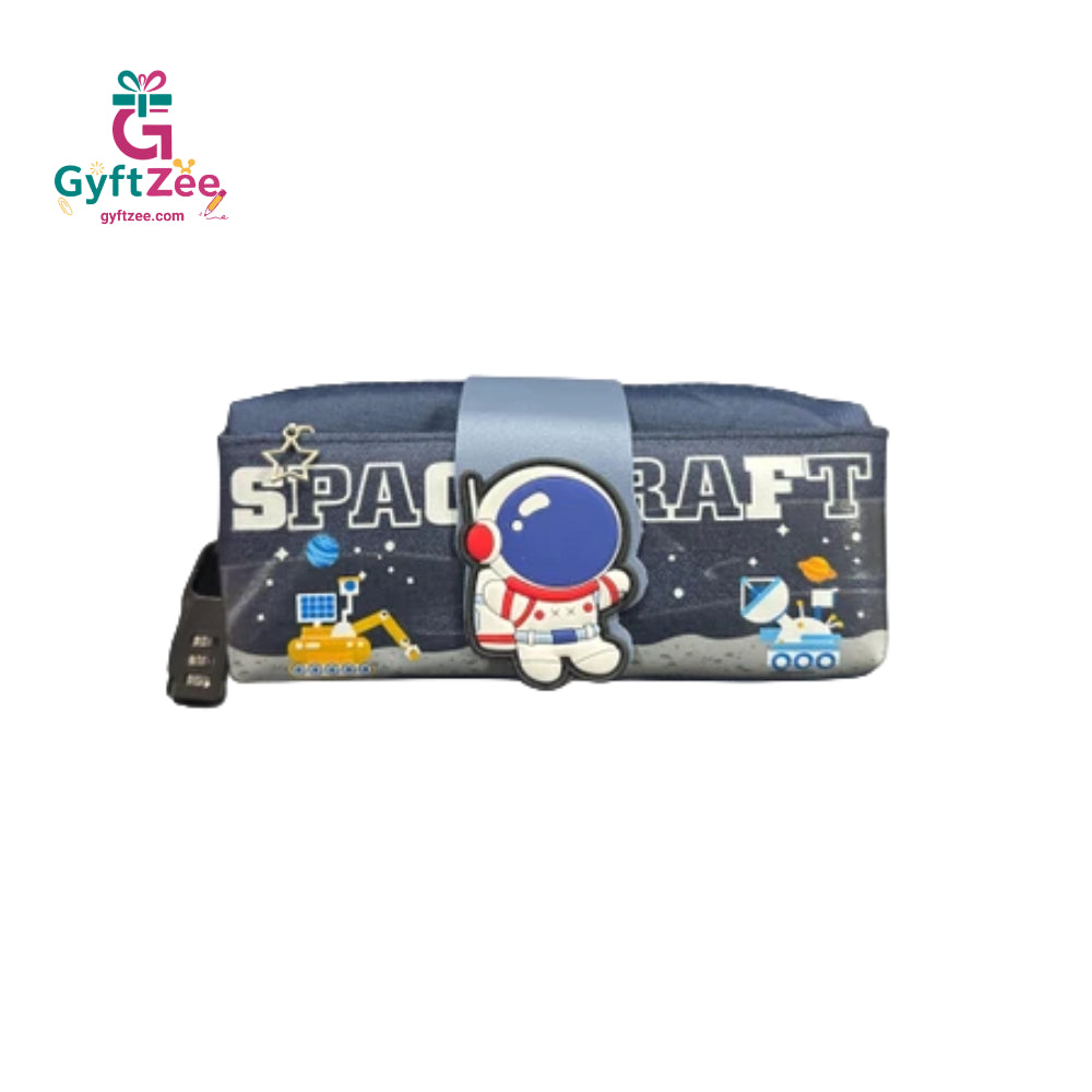 Rectangle Pencil Pouch with Space Character Design