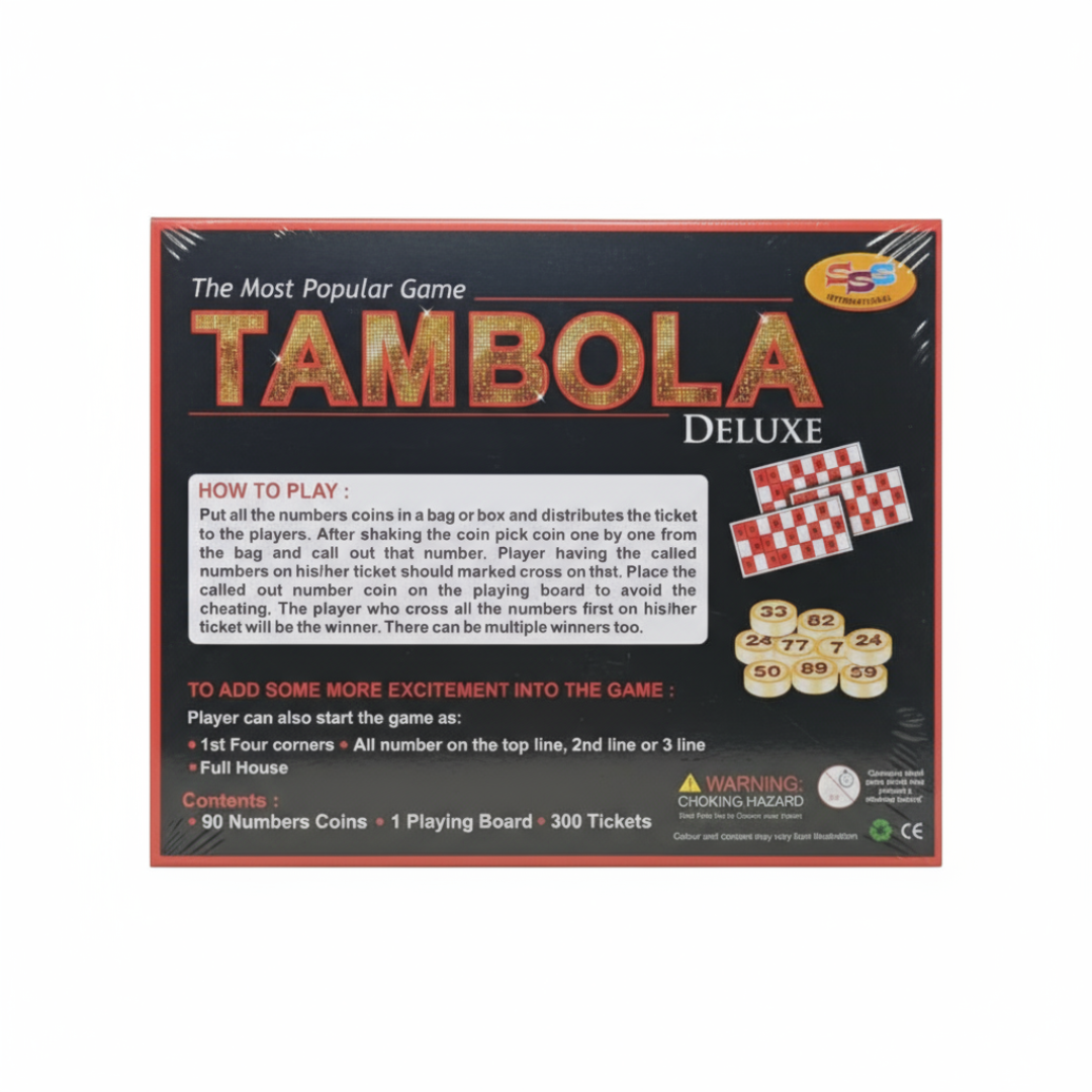 Premium Tambola Game | 90 Number Coins, 1 Board, 300 Tickets | Group Fun Game