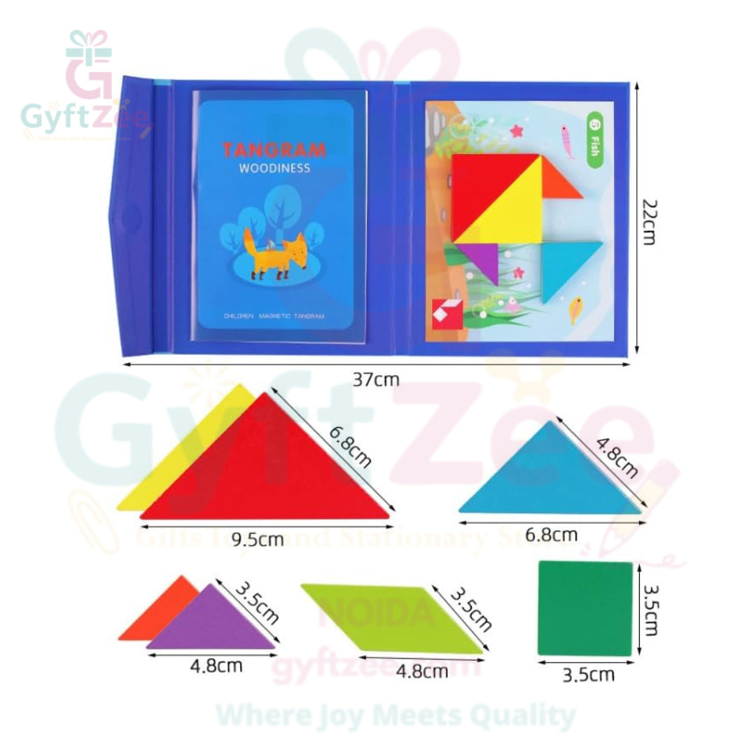 Brain Booster Magnetic Tangram Puzzle for Kids - Educational & Fun