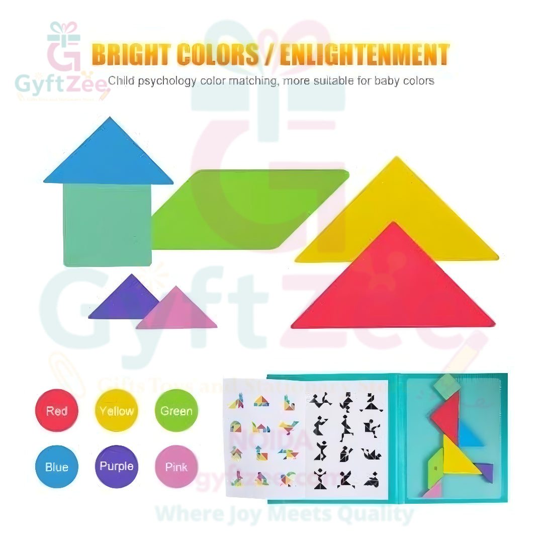 Brain Booster Magnetic Tangram Puzzle for Kids - Educational & Fun