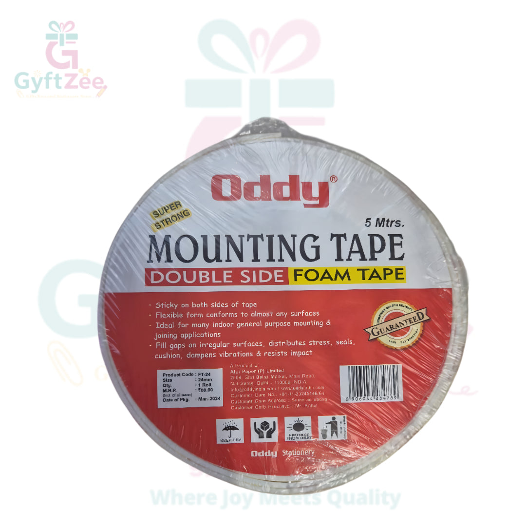 Oddy Double-Sided Mounting Tape – 5m Foam Tape