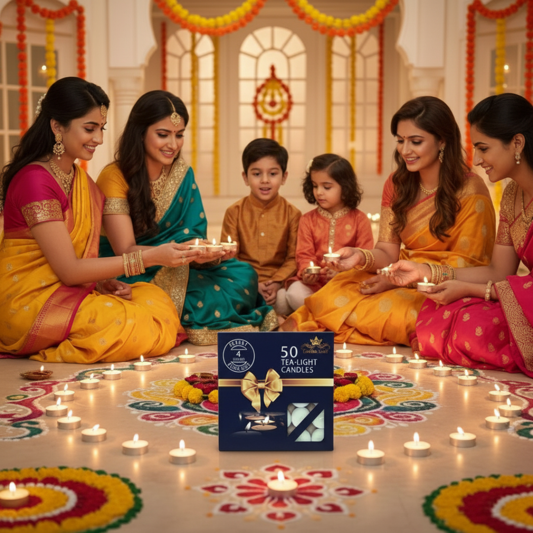 (50 Piece) Tea Light Candle Box – Round Shape