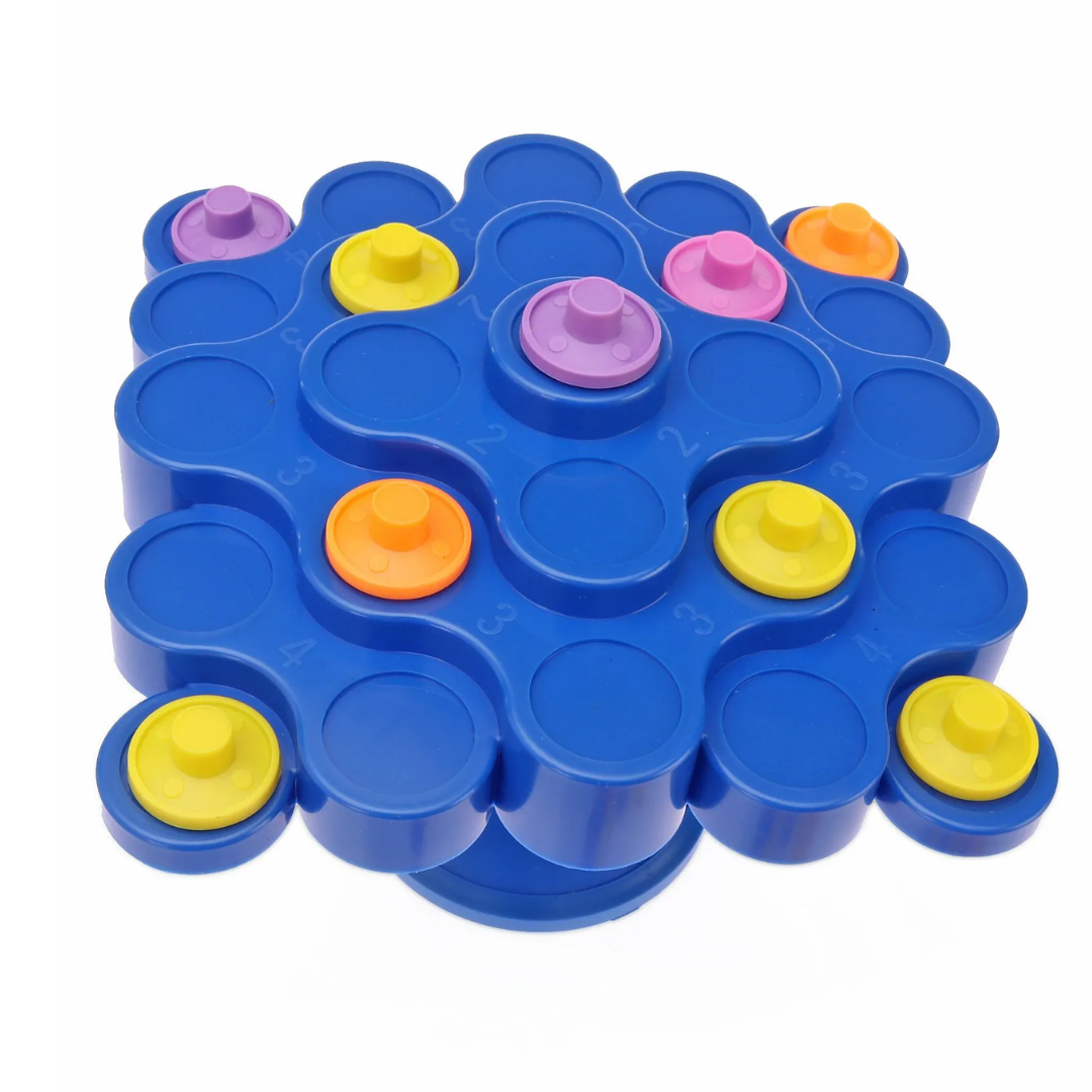 Topple Tower Balancing Board Game for Kids (Age 6+) – Family Game with Dice, Stackable Pieces, and Swiveling Tower | 2-4 Players