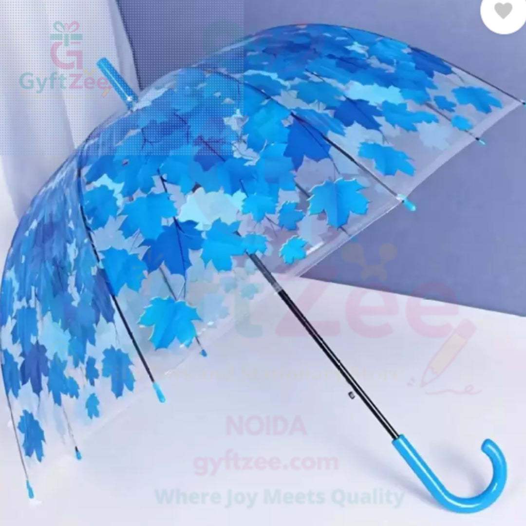 (Random color & design) Flower Shape Transparent Umbrella – Stylish Umbrella | approx. 52 cm (20 inches)