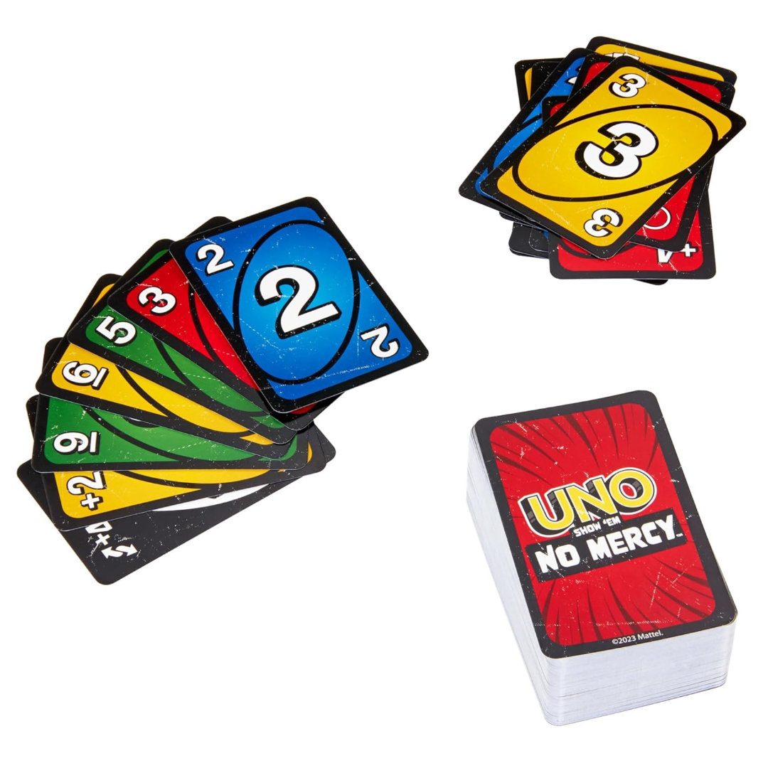 UNO Show ‘Em No Mercy – Extreme Card Game for Kids, Adults & Family Fun