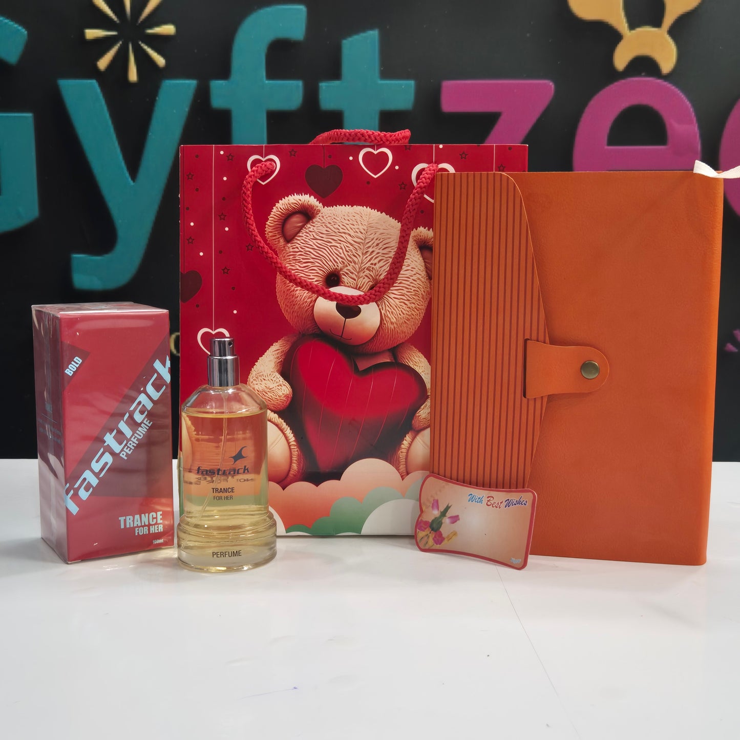 Women's Day Gift Combo – Executive Diary & Titan Fastrack Perfume | Free Gift