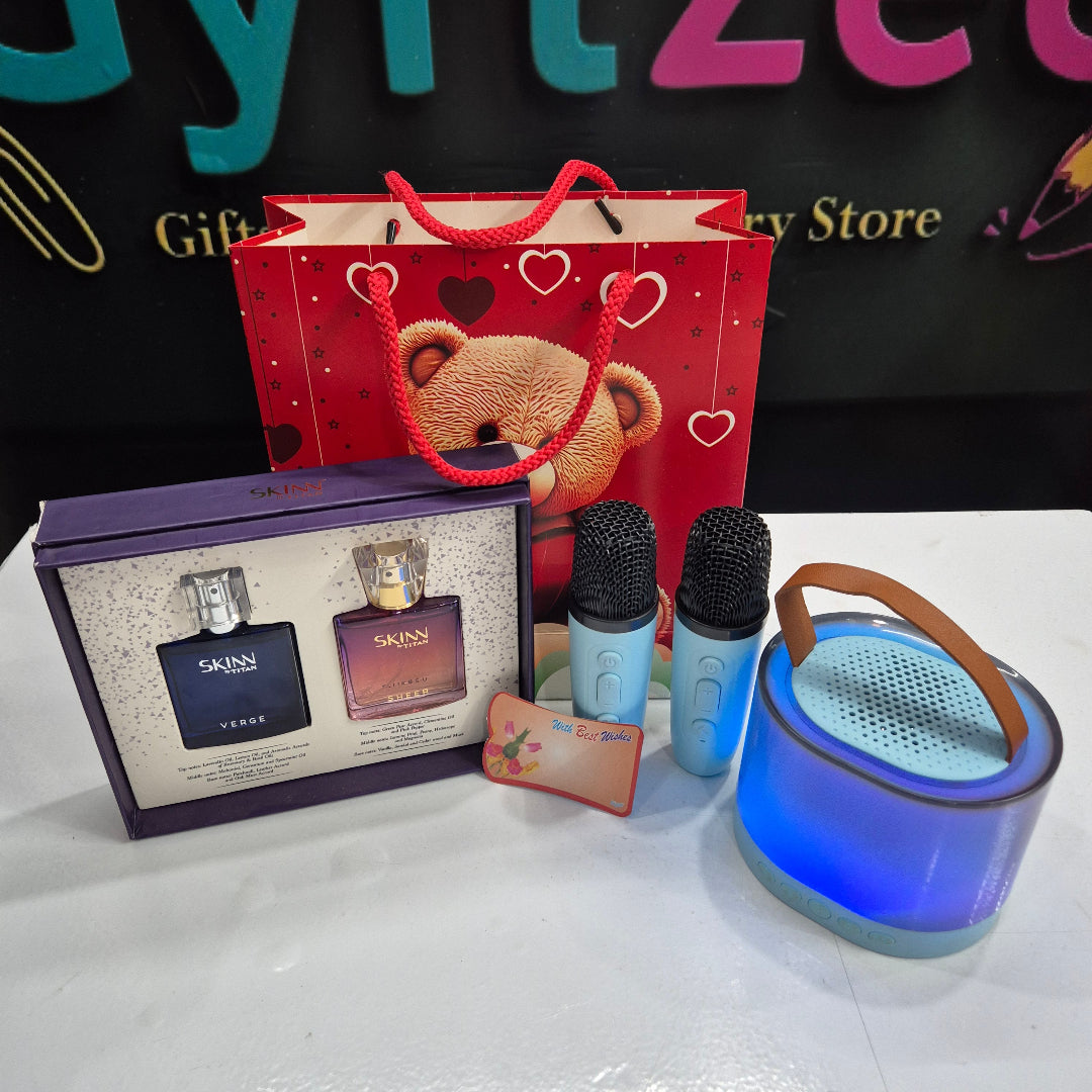 Women's Day Gift Combo – SKINN Verge & Sheer Perfume, Karaoke Mic & Free Gift