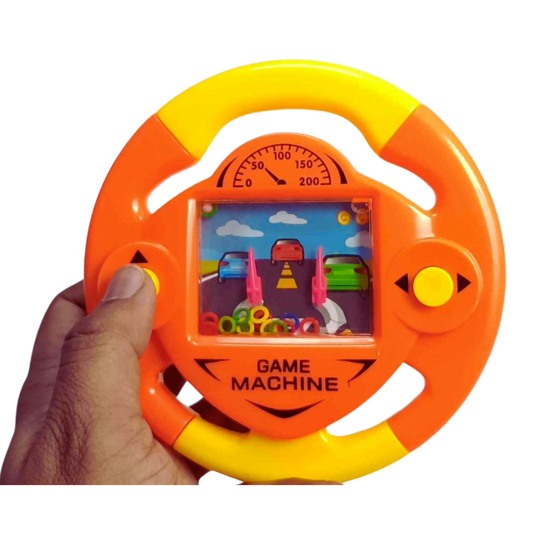 (Random Color, 1 pcs) Handheld Water Ring Game Steering Shape – 2 Push Button Fun Toy for Kids