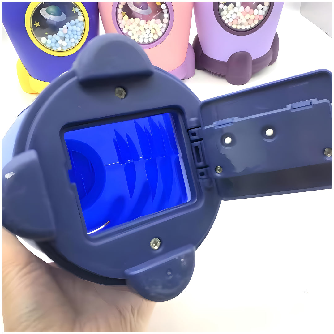 (Random color) Rocket Password Piggy Bank for Kids - with Astronaut-Themed Fun