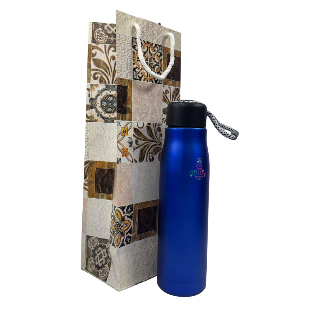 550ml Stainless Steel Water Bottle (with gift paper bag) – Durable, Sleek & Multi-Purpose