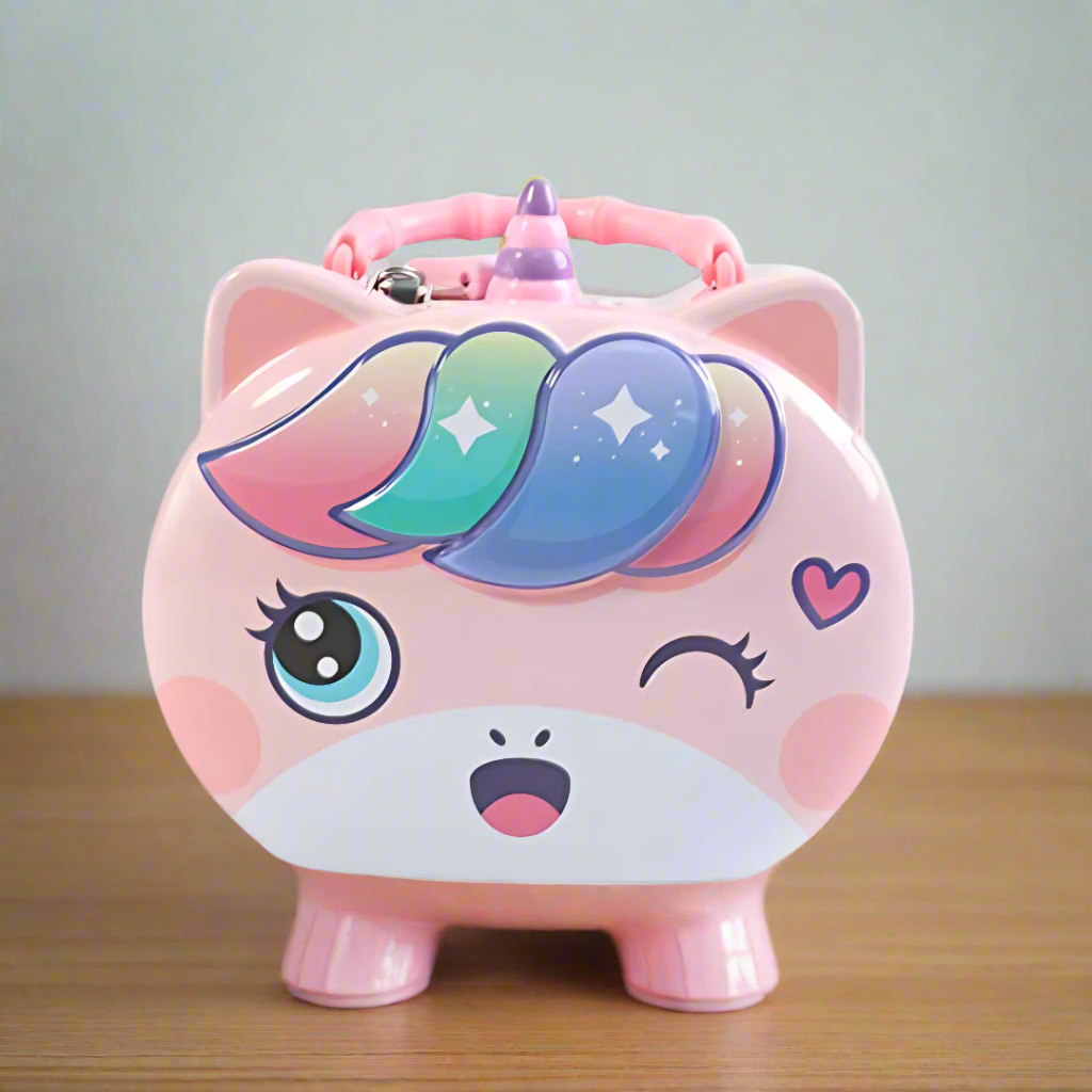(Random color) Unicorn Piggy Bank for Kids - Fun & Magical Savings Bank | Return Gift