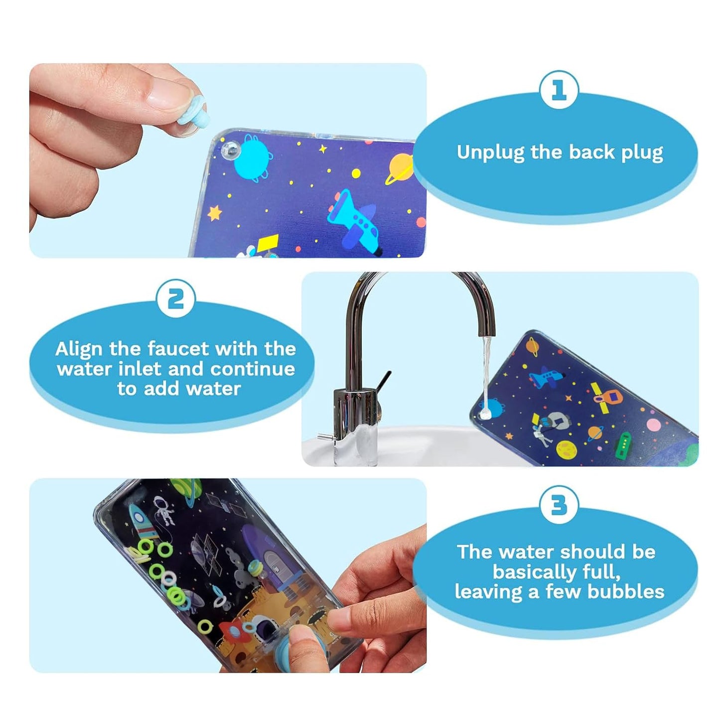 Handheld Water Bubble Ring Game – Classic Fun Stress relief (1 pcs)