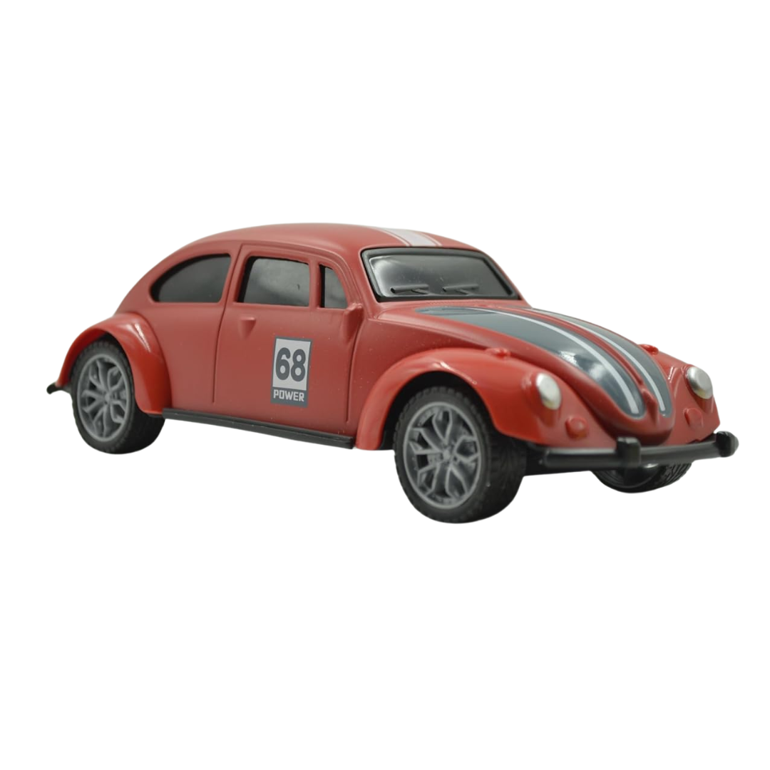 (Random Color) Exclusive Metal Die-Cast Pull-Back Beatle Classic Car – Realistic Scale Model