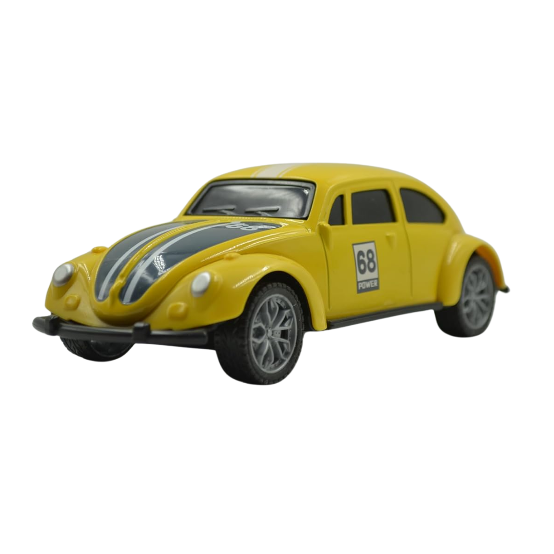 (Random Color) Exclusive Metal Die-Cast Pull-Back Beatle Classic Car – Realistic Scale Model