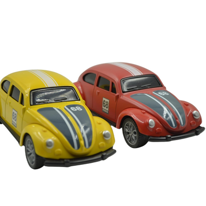 (Random Color) Exclusive Metal Die-Cast Pull-Back Beatle Classic Car – Realistic Scale Model