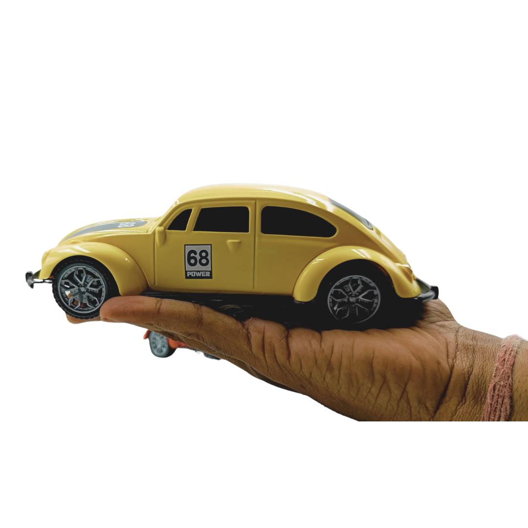 (Random Color) Exclusive Metal Die-Cast Pull-Back Beatle Classic Car – Realistic Scale Model
