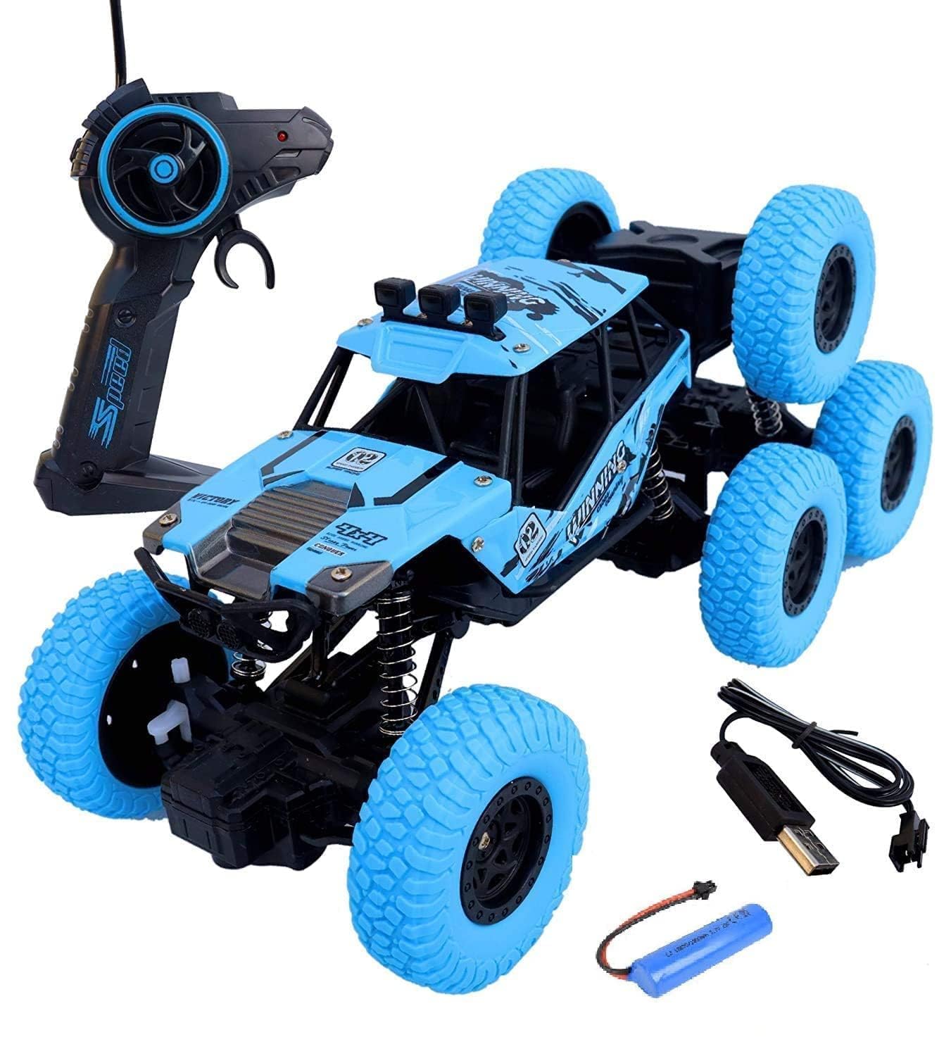 1:18 Scale 8-Wheel RC Rock Crawler – 4WD Rechargeable Monster Truck (Random Color)