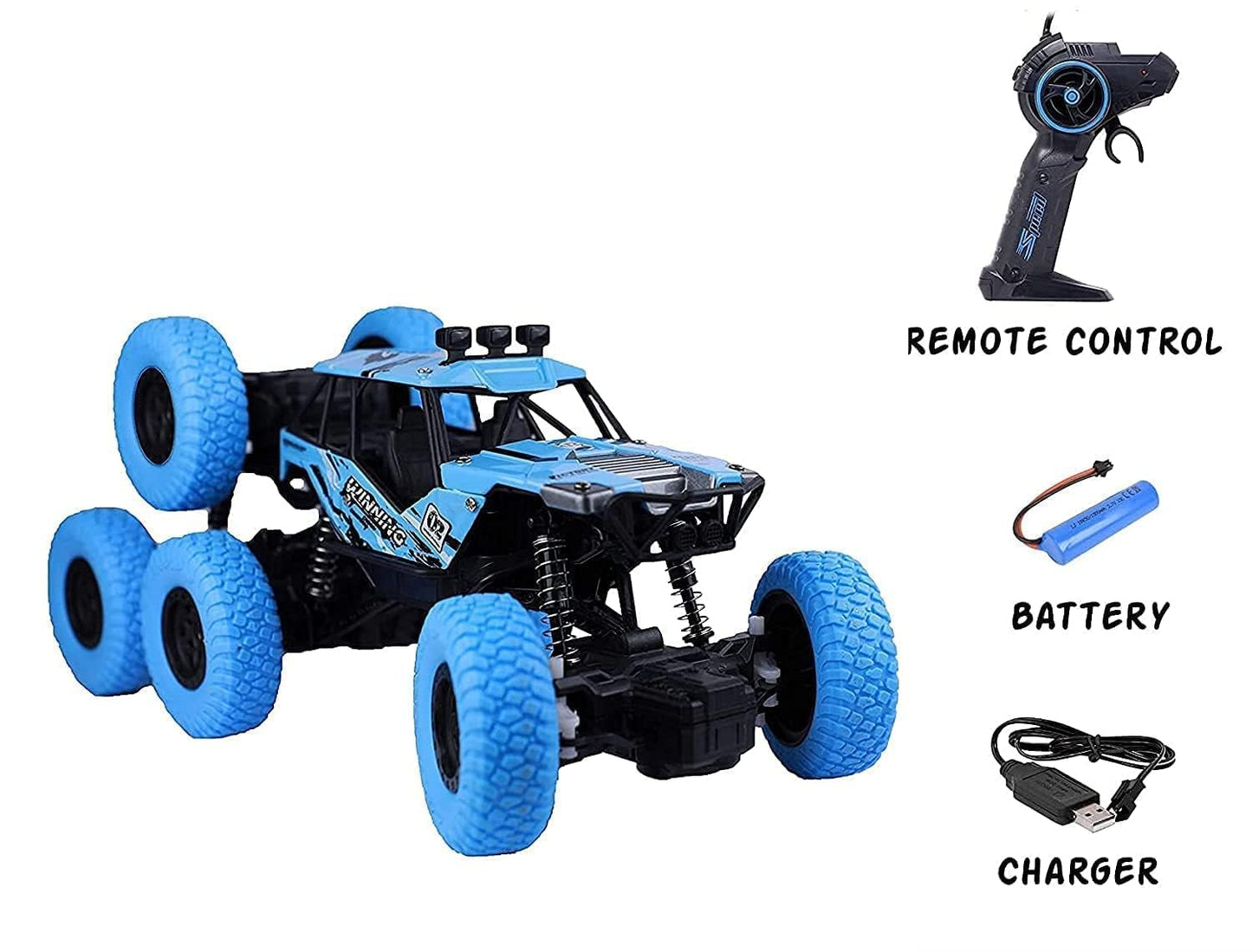 1:18 Scale 8-Wheel RC Rock Crawler – 4WD Rechargeable Monster Truck (Random Color)