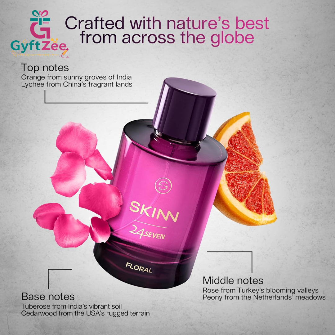 Titan Skinn 24/7 Floral Perfume for Women - 100 ml | Long-Lasting Fresh Fragrance