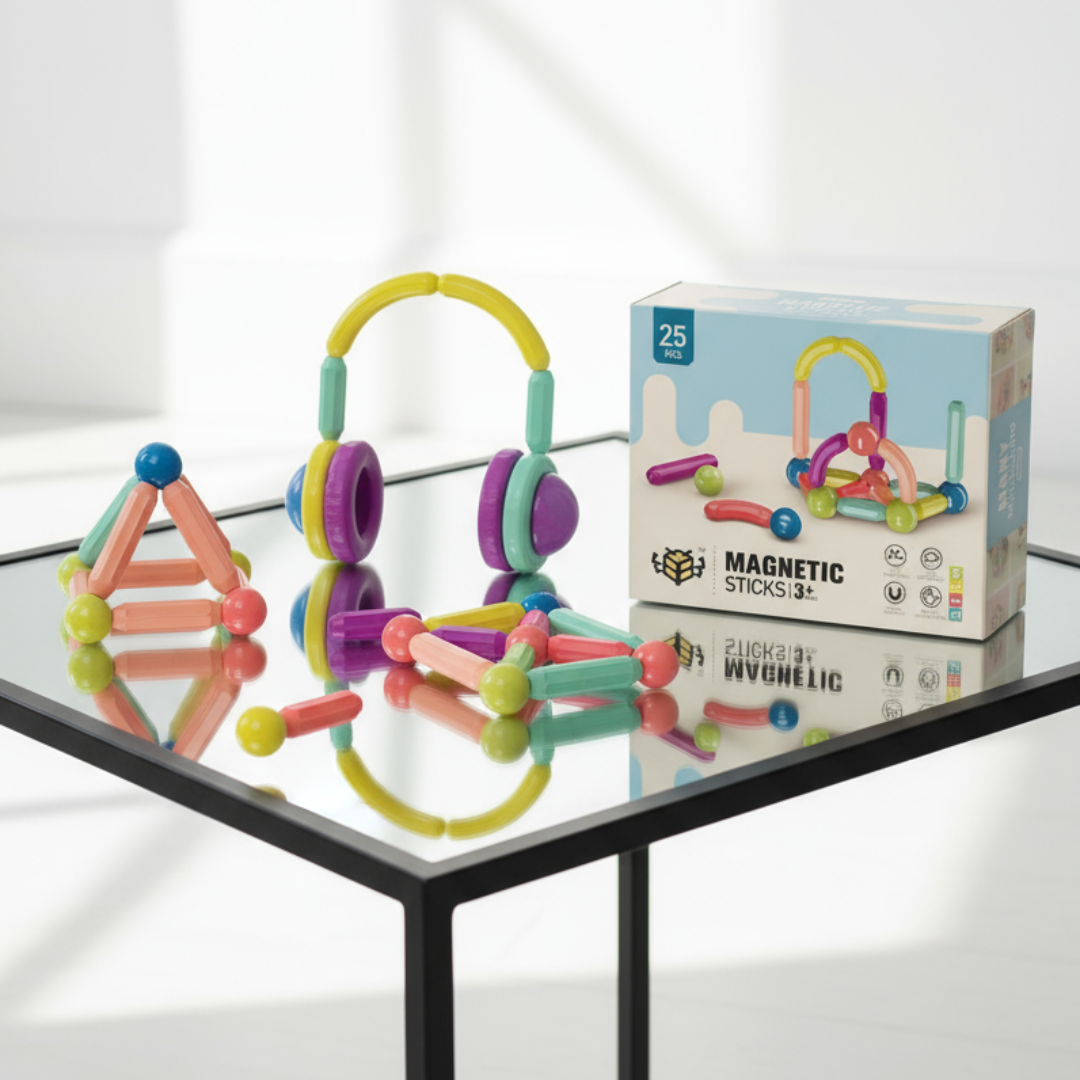 Magnetic building stick | 25 pcs | Fun & Learning