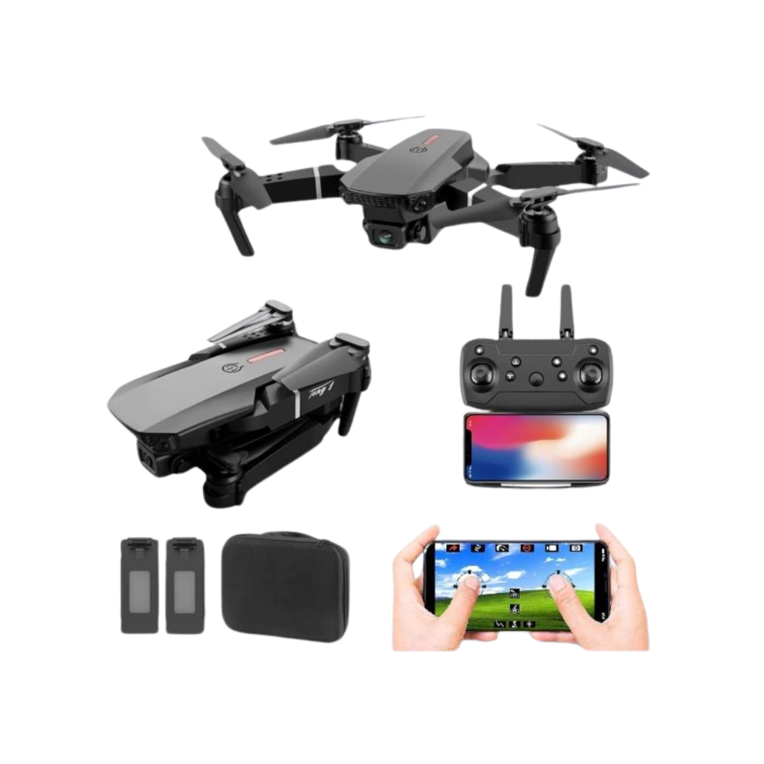 Dual Camera Drone Toy | 4K HD | 2.4 GHz RC, Foldable Design for Kids & Beginners