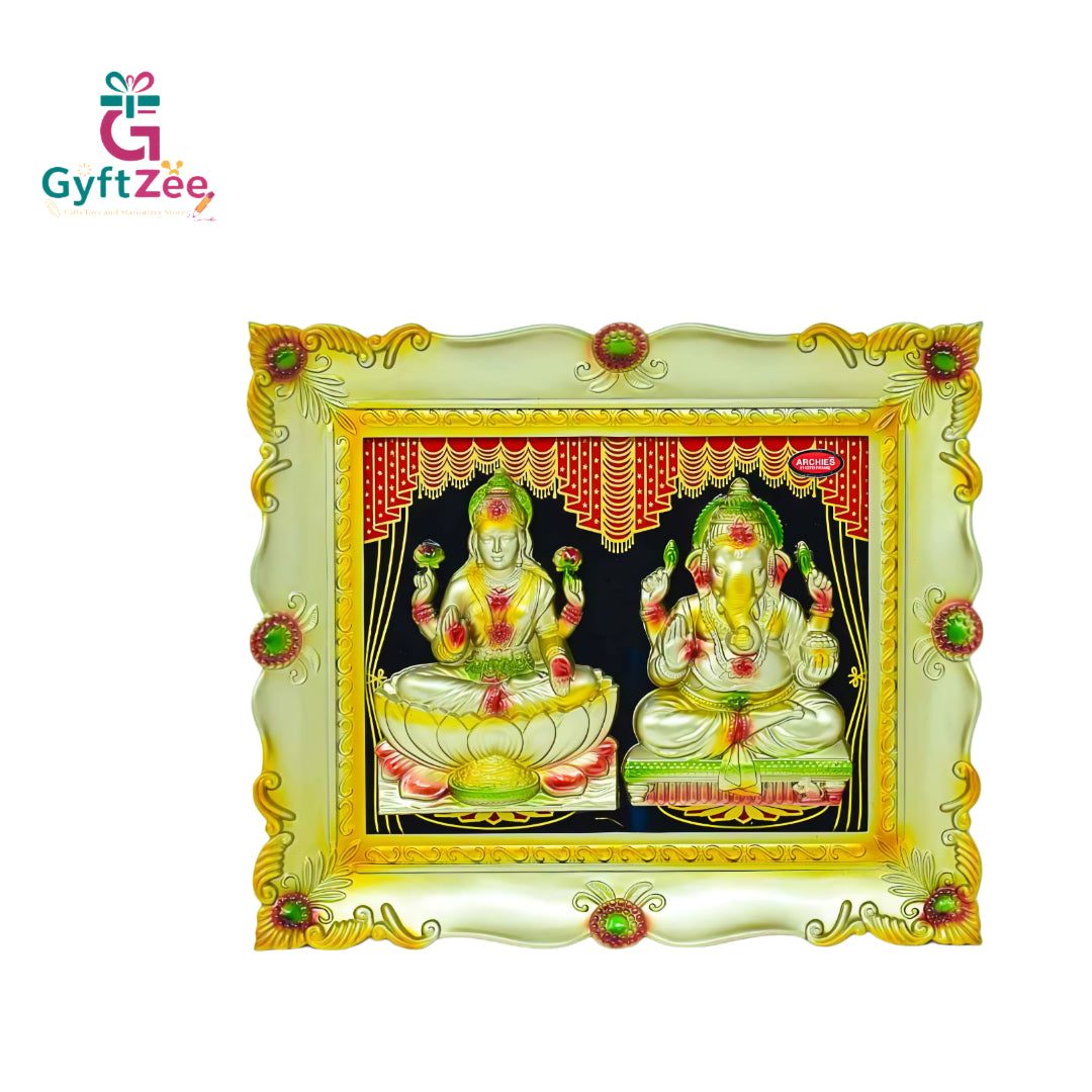 3D Ganesha Laxmi Ji Elegant Archies Frame – 28 X 30 cm