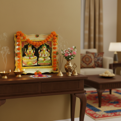 3D Ganesha Laxmi Ji Elegant Archies Frame – 28 X 30 cm