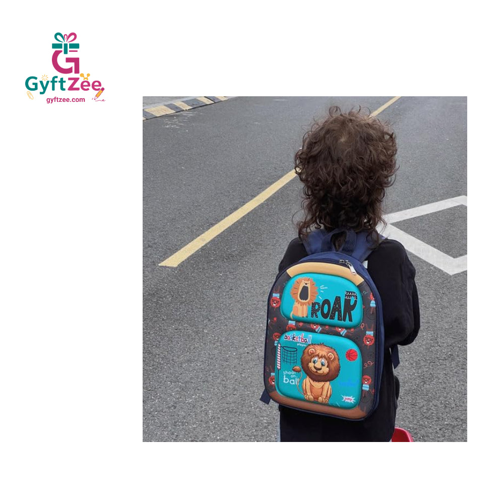 3D Character School Bag [Lion] - Trendy Backpack for Nursery & Pre-Primary Kids