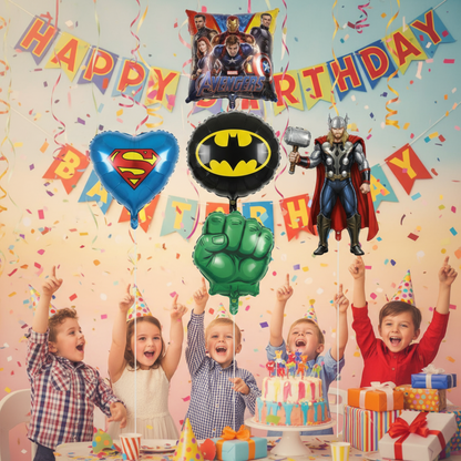 (5 Pieces) Avenger Balloons - Perfect for Party Decorations