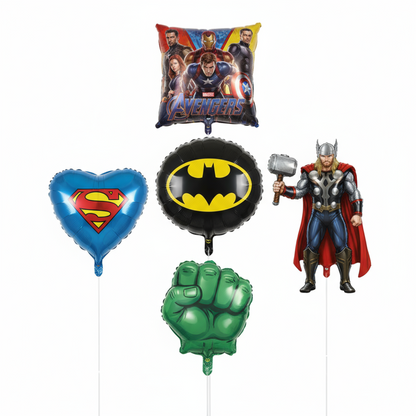 (5 Pieces) Avenger Balloons - Perfect for Party Decorations