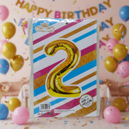 Foil/Helium 16” Balloon Number 2 for Age