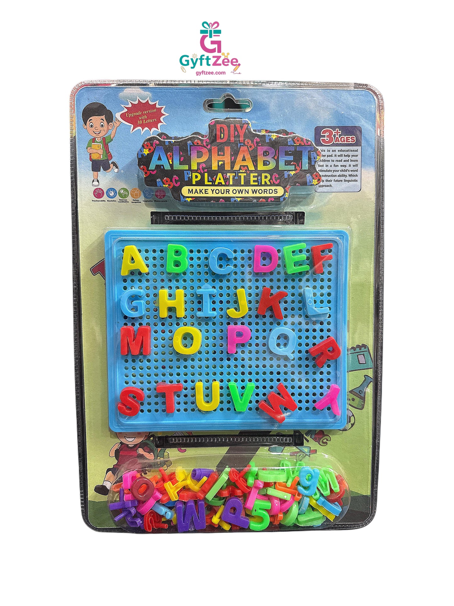 DIY Alphabet Platter for Kids - Creative Learning Game Toy