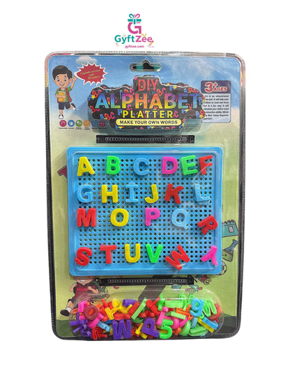 DIY Alphabet Platter for Kids - Creative Learning Game Toy