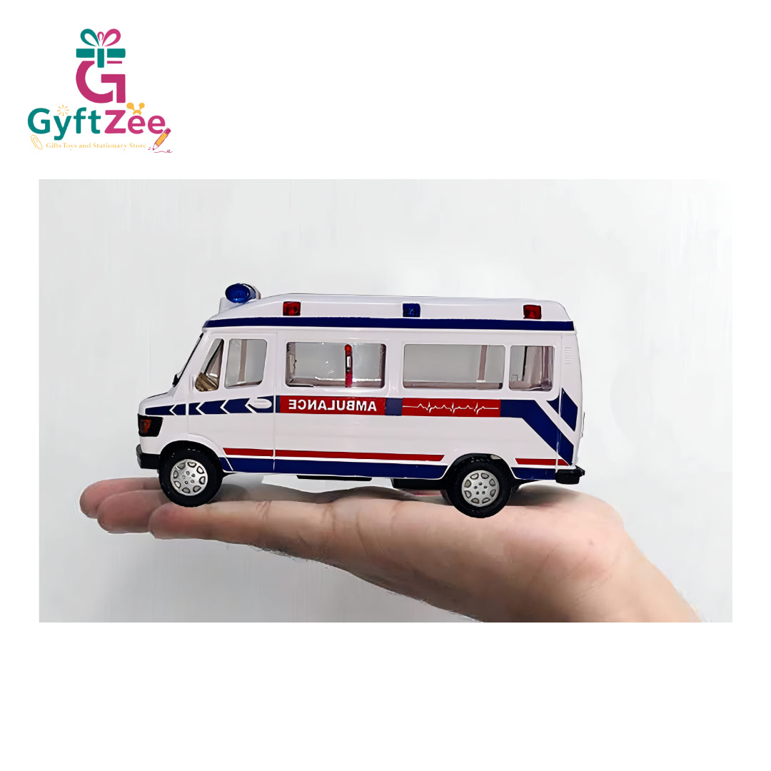 Ambulance Emergency Medical SUV Miniature | Pull Back Action Toy for Kids