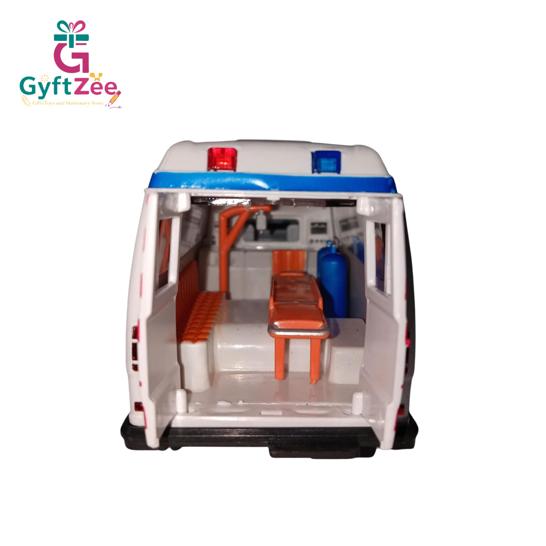 Ambulance Emergency Medical SUV Miniature | Pull Back Action Toy for Kids