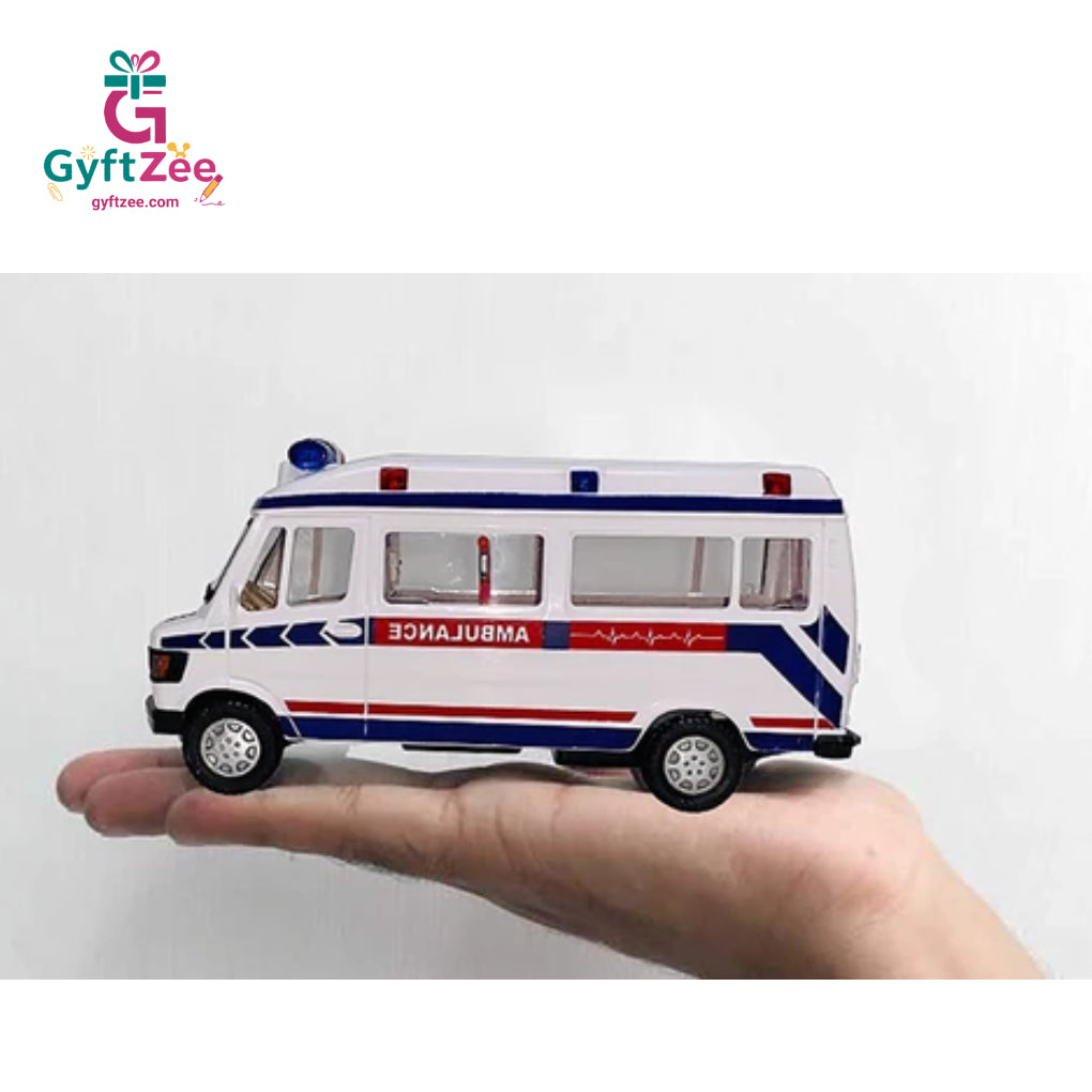 Ambulance Emergency Medical SUV Miniature | Pull Back Action Toy for Kids