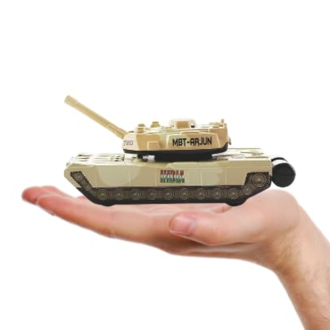 (Random color) Battle T-20 Army Tank Toy for Kids | Pull-Back Action, Realistic Design