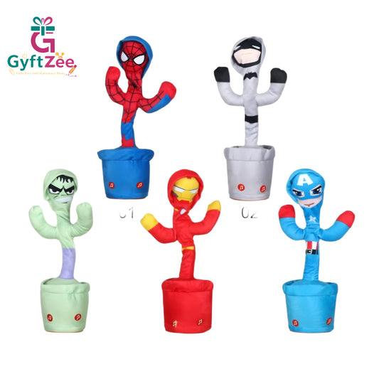 1 pcs (random available) - Avenger Character Dancing Cactus Toy for Kids | Interactive Mimicking & Singing Toy