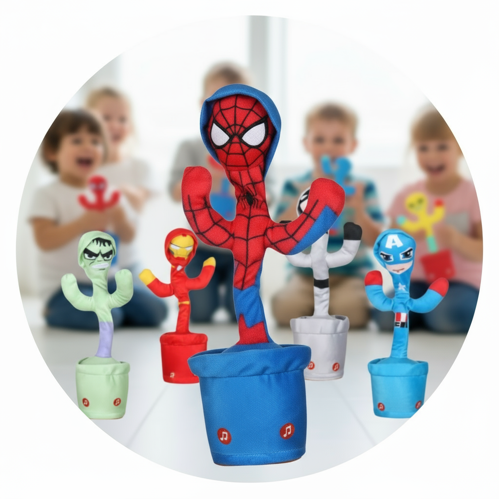 [Random Pick, 1 pcs] Avenger Character Dancing Cactus Toy for Kids
