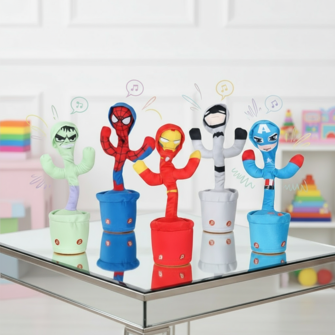 [Random Pick, 1 pcs] Avenger Character Dancing Cactus Toy for Kids