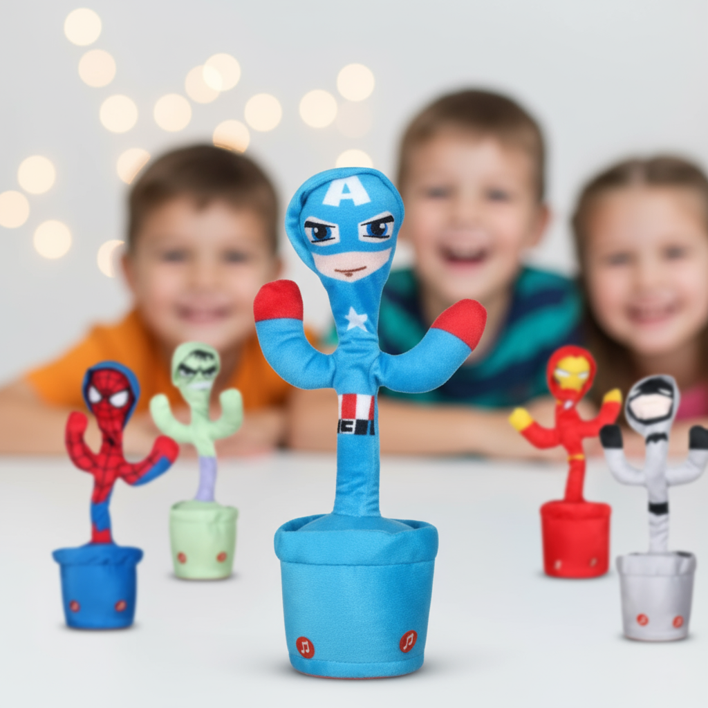 [Random Pick, 1 pcs] Avenger Character Dancing Cactus Toy for Kids