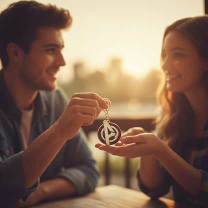 Avengers A-Logo Multicolor Metallic Keychain | Premium Marvel Keyring for Fans