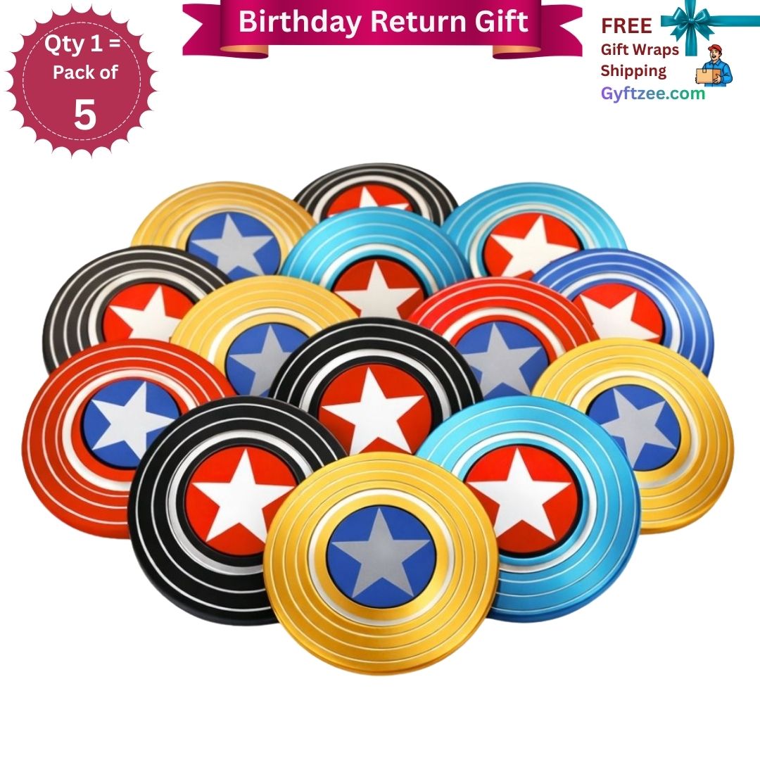 [Return Gift, Pack of 5] [Assorted] Avengers Shape Spinners