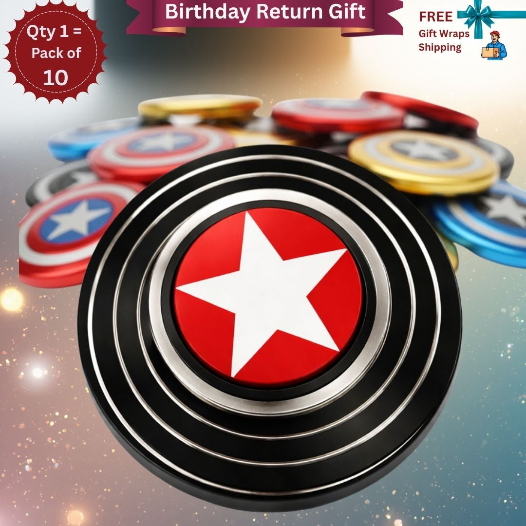 [Return Gift, Pack of 10] [Assorted] Avengers Shape Spinners