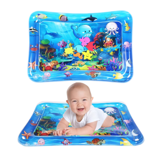 Baby Water Play Mat (Random design) | Inflatable Tummy Time Fun Mat for Kids – Leak-Proof Design
