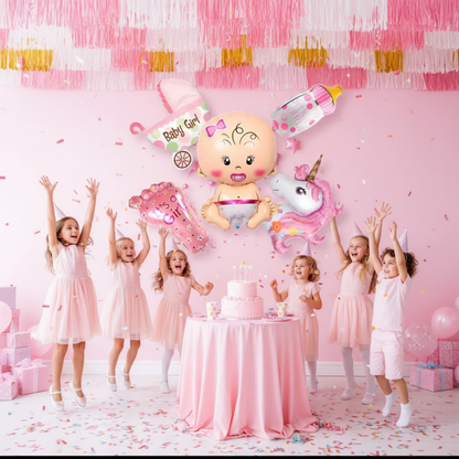 Baby Girl Balloons | Party decoration, welcome girl [Set of 5]