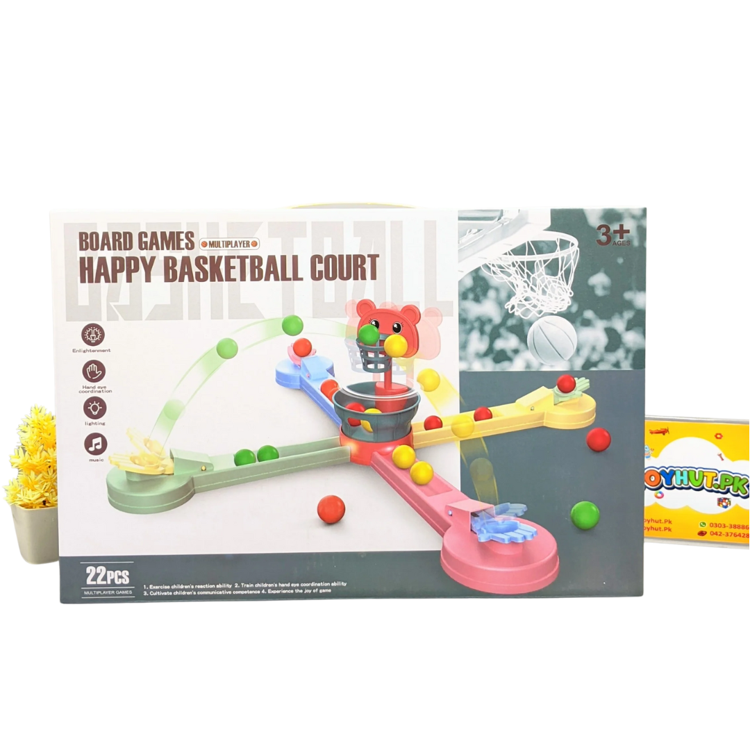 4-Player Tabletop Basketball Game – Moving Basket, Score Counter & Mini Hoops | Fun Multiplayer Arcade Set for Kids & Family