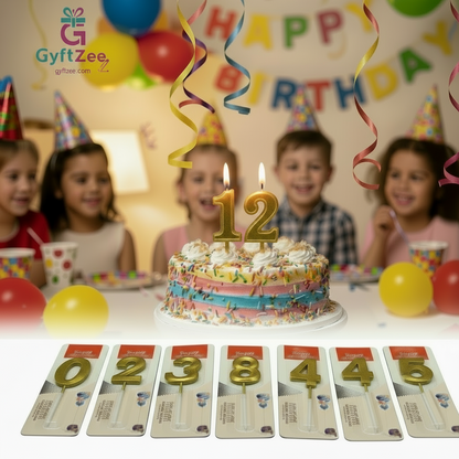 Number "12" Cake Topper Candle - Perfect for Birthday & Anniversary Celebrations