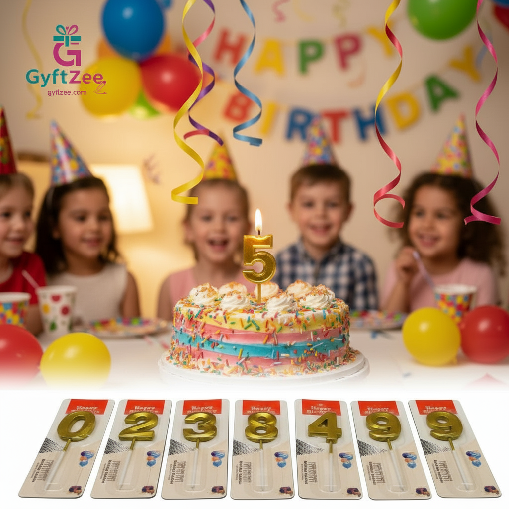 Number "5" Cake Topper Candle - Perfect for Birthday & Anniversary Celebrations