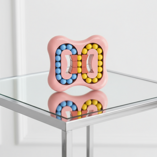 (Random Color) Spinning Bean Magic Cube  – Rotating Fidget Toy for Kids & Stress Relief